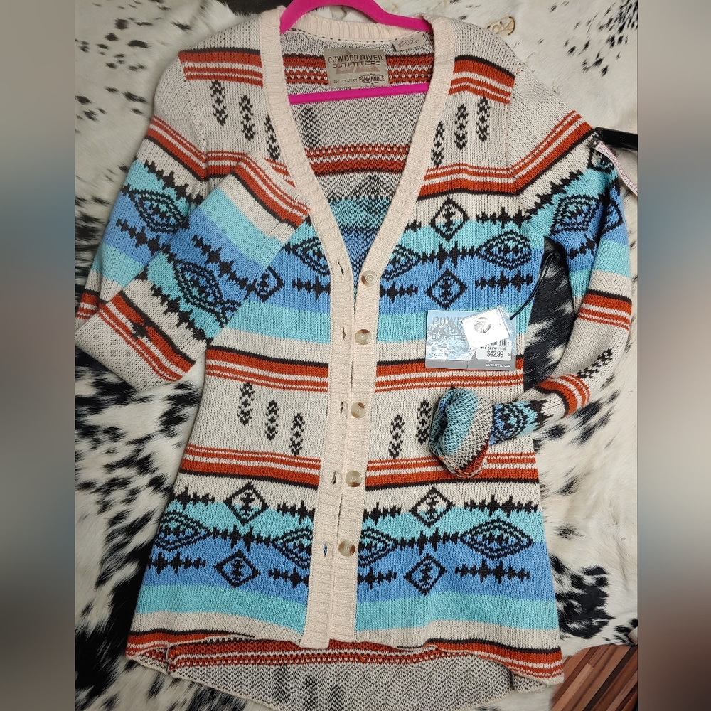 NWT Powder River Outfitters By Panhandle Ladies Long Sleeve Cardigan Size Small